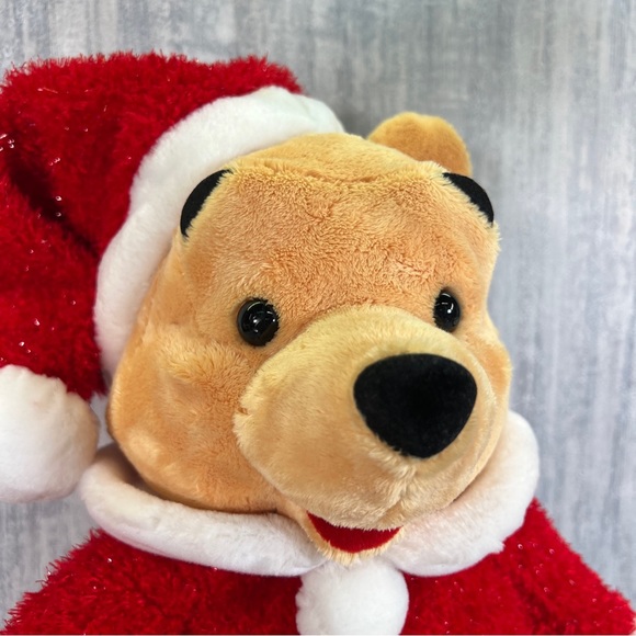 Disney Store Exclusive Winnie the Pooh Plush Christmas Santa Cuddles Bear 18” - Picture 2 of 8